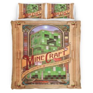 Minecraft Creeper and Characters Duvet Cover