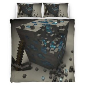 Minecraft Diamond Ore Duvet Cover