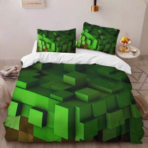 Alternative view of Minecraft Grass block 2 Duvet Cover