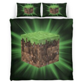 Minecraft Grass block Duvet Cover