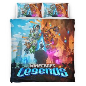 Minecraft Legends Fight Duvet Cover