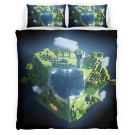 Minecraft Mountain Biome Planet Minecraft Duvet Cover