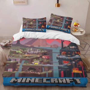 Alternative view of Minecraft Samcube Duvet Cover