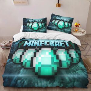 Alternative view of Minecraft Spawn Egg Duvet Cover