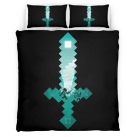 Minecraft Steve Sword Diamond Sword 2 Duvet Cover