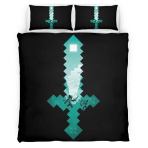 Minecraft Steve Sword Diamond Sword 2 Duvet Cover