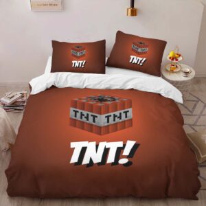 Alternative view of Minecraft TNT Duvet Cover