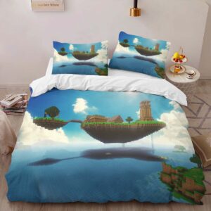 Alternative view of Minecraft The End Biome End Islands Mod The Aether Duvet Cover
