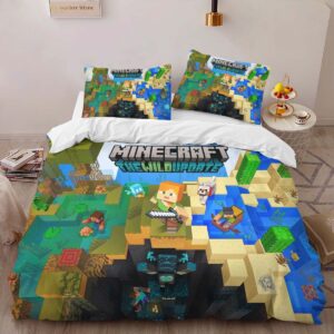 Alternative view of Minecraft The Wild Update Duvet Cover