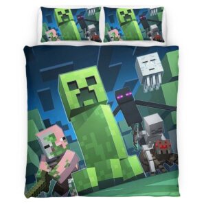 Minecraft Villain Creeper Spider Enderman Duvet Cover