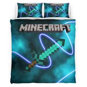 Minecraft Weapon Sword Diamond 1001 Duvet Cover