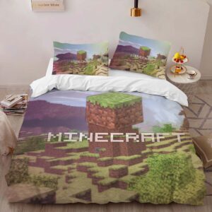 Alternative view of Minecraft World 2 Duvet Cover