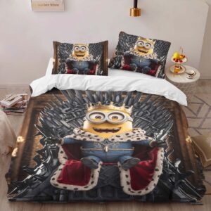 Alternative view of Minions Game of Minions Duvet Cover