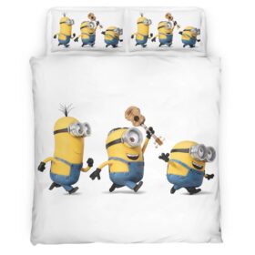 Minions Play Guitar Duvet Cover