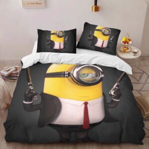 Alternative view of Minions Stuart 04 Duvet Cover