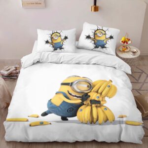 Alternative view of Minions Stuart Duvet Cover