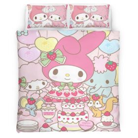 My Melody Cute Hello Kitty Party 03 Duvet Cover