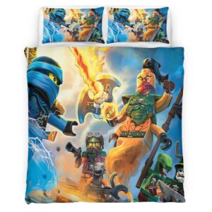 Ninjago All Characters Fight 1010 Duvet Cover