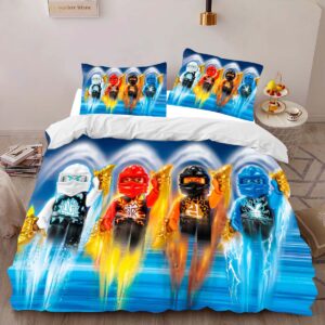 Alternative view of Ninjago All Characters Fight 1011 Duvet Cover