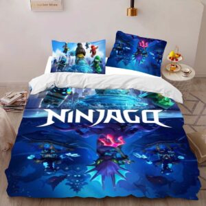 Alternative view of Ninjago All Characters Fight 1015 Duvet Cover