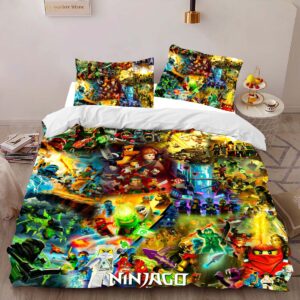 Alternative view of Ninjago All Characters Fight 1016 Duvet Cover
