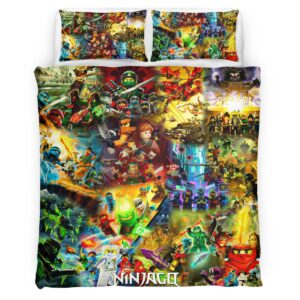 Ninjago All Characters Fight 1016 Duvet Cover