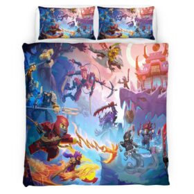 Ninjago All Characters Fight 1018 Duvet Cover