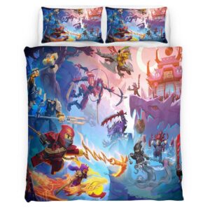 Ninjago All Characters Fight 1018 Duvet Cover