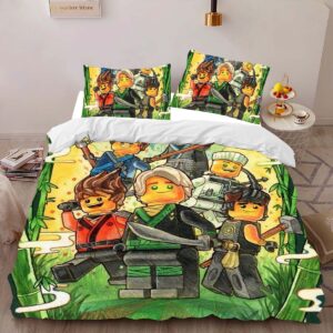 Alternative view of Ninjago All Characters Fight 1019 Duvet Cover