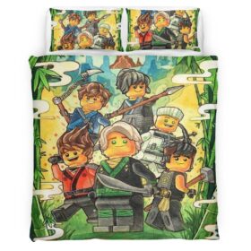 Ninjago All Characters Fight 1019 Duvet Cover