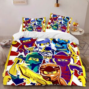 Alternative view of Ninjago All Characters Fight Masters of Spinjizu Duvet Cover