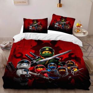 Alternative view of Ninjago All Characters LLoyd Kai Jay Nya Cole Zane Duvet Cover