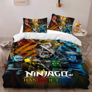 Alternative view of Ninjago Hands of Time All Characters LLoyd Jay Kai Zane Nya Cole Master Wu Duvet Cover