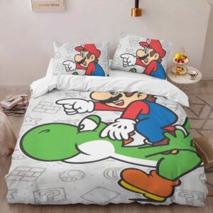 Alternative view of Nintendo Super Mario And Yoshi Duvet Cover