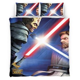 Obi Wan Vs Savage Star Wars Character Duvet Cover