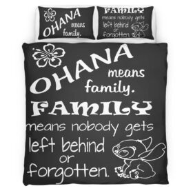 Ohana means family. Family means nobody gets left behind or forgotten Duvet Cover