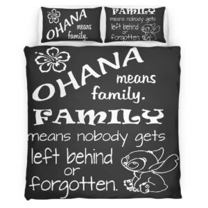 Ohana means family. Family means nobody gets left behind or forgotten Duvet Cover
