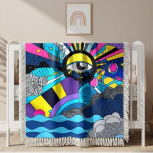 Out of my mind Abstract Woven Blanket