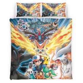 Pikachu Detective All Characters 4 Duvet Cover