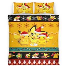 Pikachu Pokemon Merry Christmas Duvet Cover