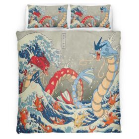 Pokemon All Characters Gyarados Duvet Cover