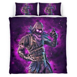 Raven Violet Neon Light Skin Fortnite 07 Duvet Cover