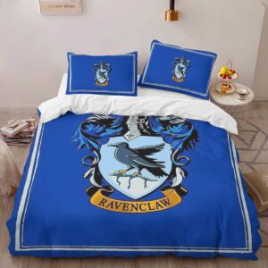 Alternative view of Ravenclaw House Harry Potter Blue Logo Duvet Cover
