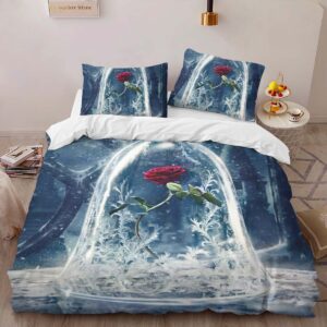 Alternative view of Rose Beauty And The beast Forever Love Duvet Cover