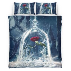 Rose Beauty And The beast Forever Love Duvet Cover
