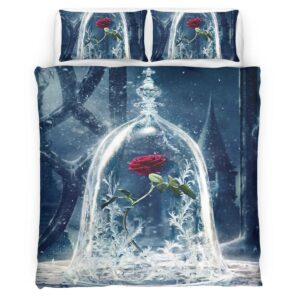 Rose Beauty And The beast Forever Love Duvet Cover