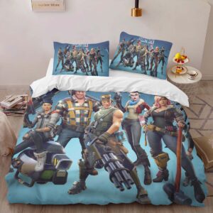 Alternative view of Save the World Heroes Fortnite Game Ranger Ramirez Recon Scout Jess Base Kyle Duvet Cover