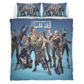 Save the World Heroes Fortnite Game Ranger Ramirez Recon Scout Jess Base Kyle Duvet Cover