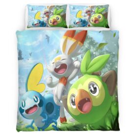 Scorbunny Grookey Sobble Pokemon 2 Duvet Cover