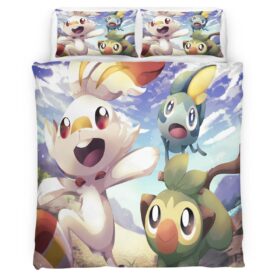 Scorbunny Grookey Sobble Pokemon Duvet Cover